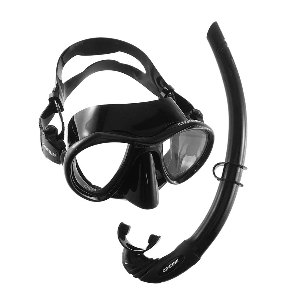 Cressi Mask and Snorkel Set - Metis Free Black