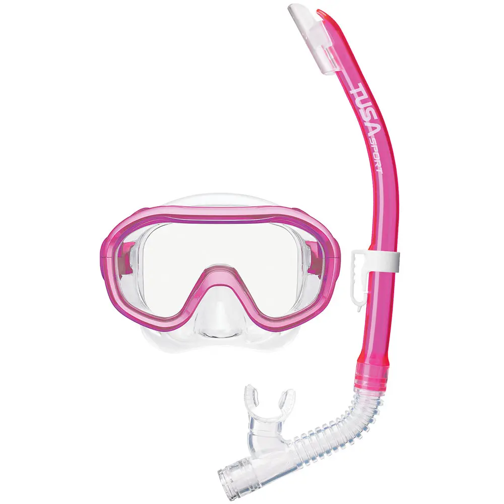 Tusa Mask and Snorkel Set Kleio Mini Elite pinnk