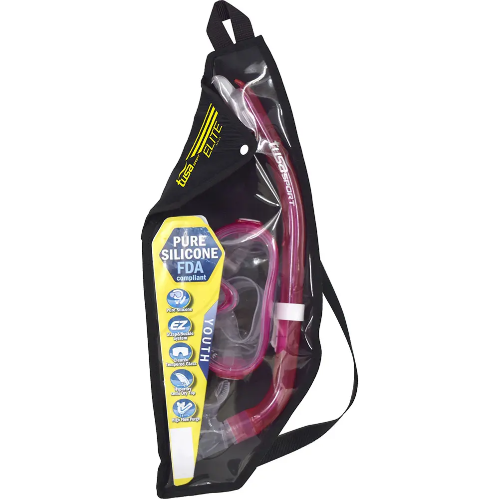 Tusa Mask and Snorkel Set Kleio Mini Elite Bag