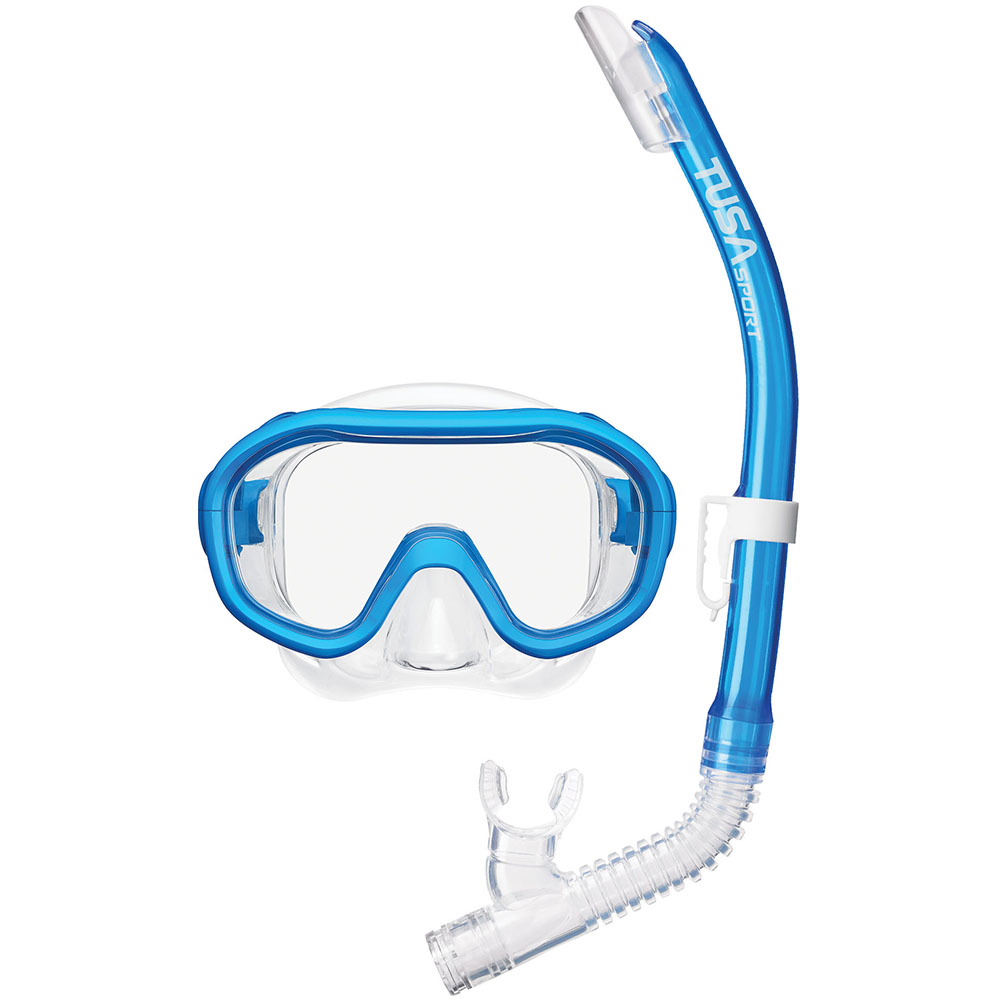 Tusa Mask and Snorkel Set Kleio Mini Elite blue