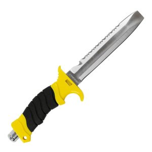 Cressi Knife Abalone Tool stainless steel with yellow handle