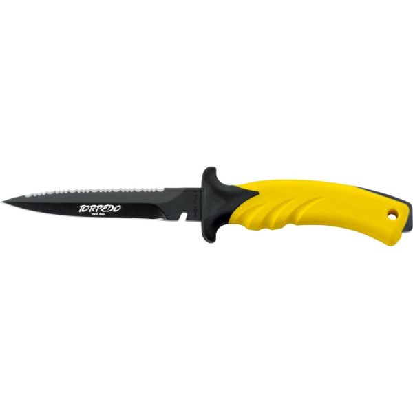 Cressi Knife Torpedo 11 yellow handle and black blade