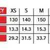 Cressi BCD Solid Buoyancy chart